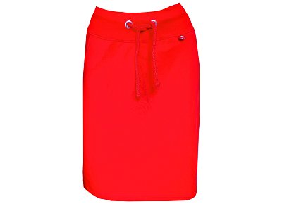 Červená krátká sukně z teplákoviny - vel.38