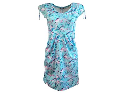 Letní šaty ve světle modré  barvě - vel.38