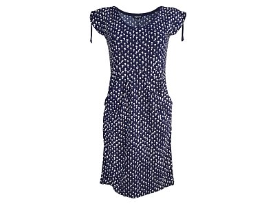 Letní modré šaty s tiskem drobných kytiček - vel.38