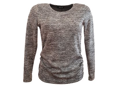 Lehký šedý svetr s jemným tiskem - vel.38