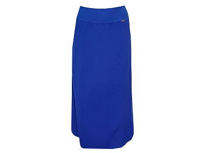 Modrá dlouhá sukně s kapsami - vel.38
