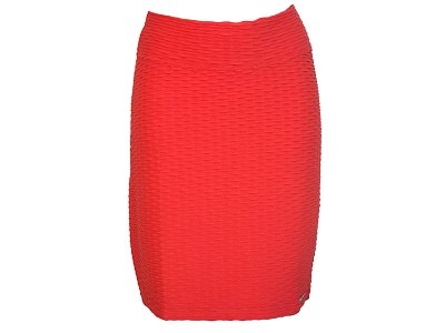 Oranžová sukně s plastickým vzorem - vel.38