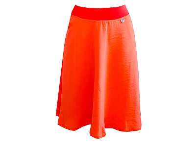 Letní sukně v jasně růžovo oranžové barvě - vel.38