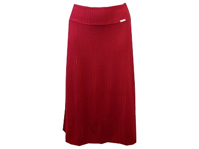 Červená teplejší sukně - vel.40