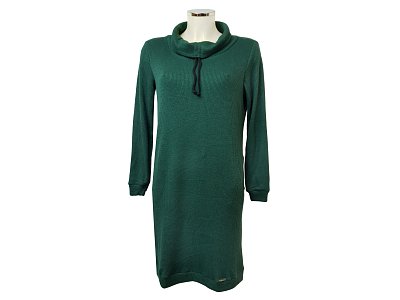 Zelené volné šaty s chomoutem - vel.38